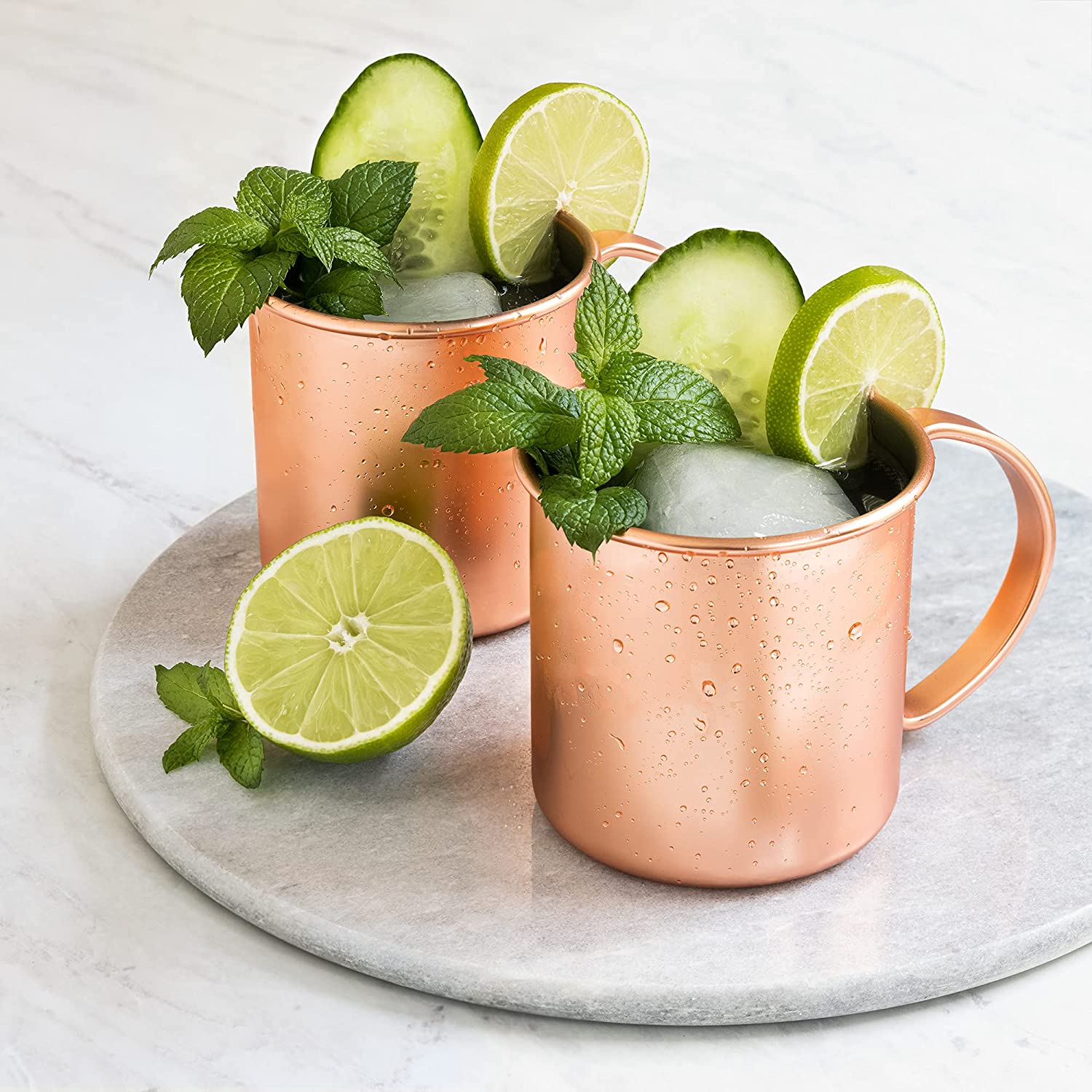 Navaris Moscow Mule Σετ με 4 Κούπες για Cocktail από Ανοξείδωτο Ατσάλι και Επίστρωση Χαλκού - 475ml - Copper - 46859.02.04