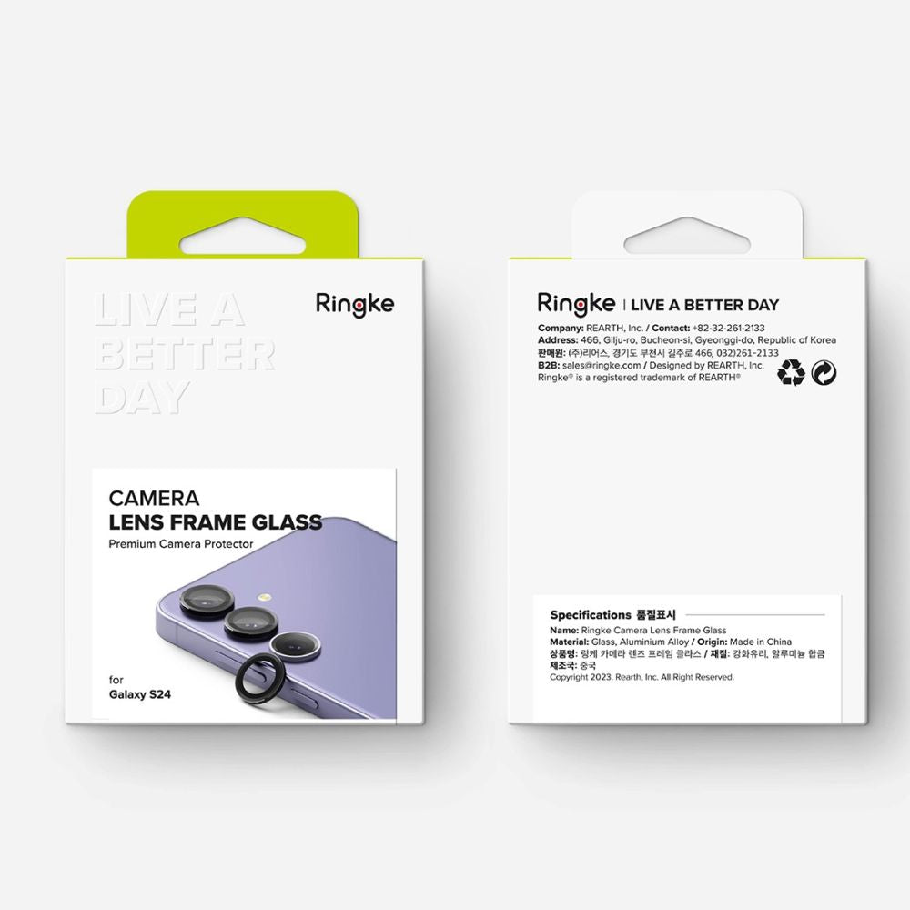 Ringke Samsung Galaxy S24 Lens Frame Glass Αντιχαρακτικό Γυαλί για την Κάμερα - Black