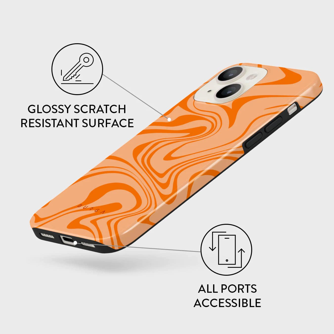 Burga iPhone 13 Fashion Tough Σκληρή Θήκη - High Vibrations