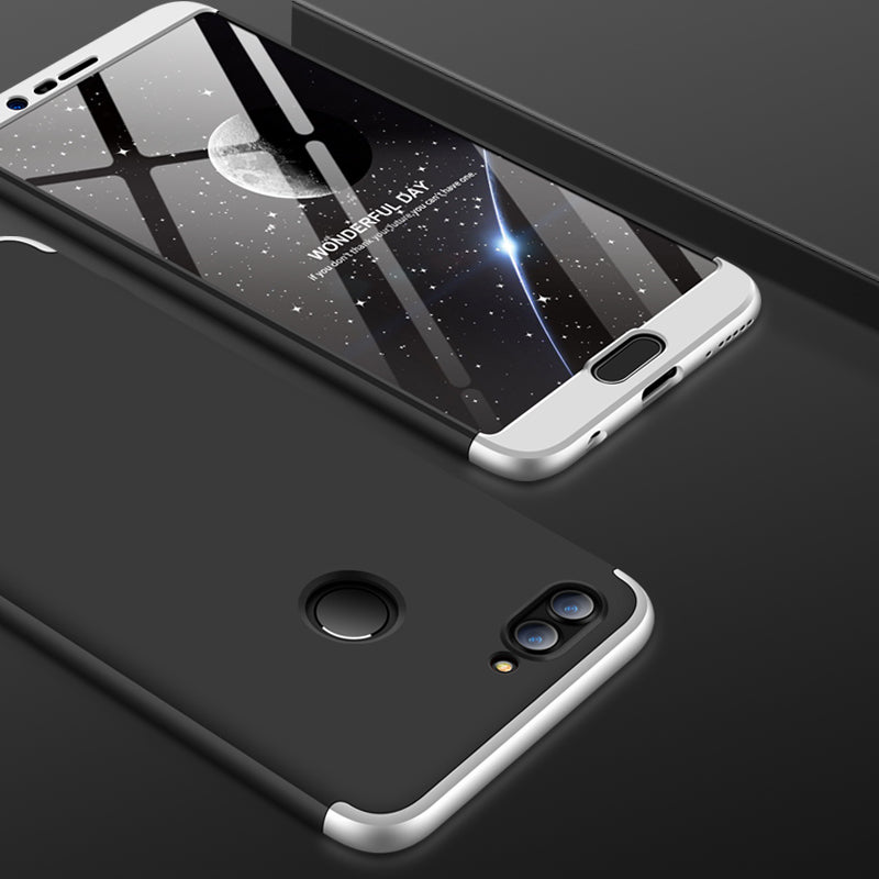 GKK Honor View 10 Θήκη 360 Full Body - Black / Silver