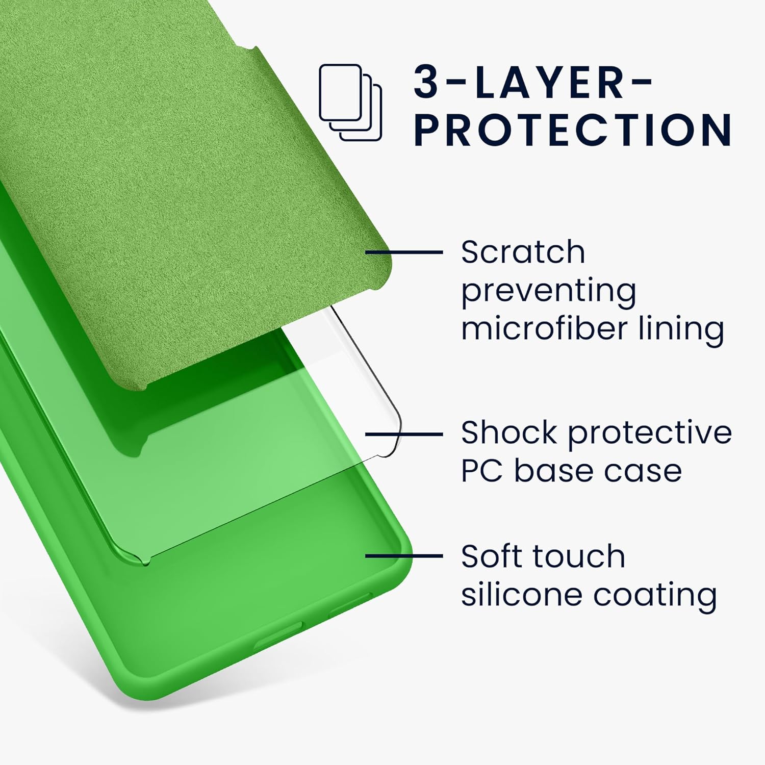 KW iPhone 15 Plus Θήκη Σιλικόνης Rubberized TPU - Lime Green