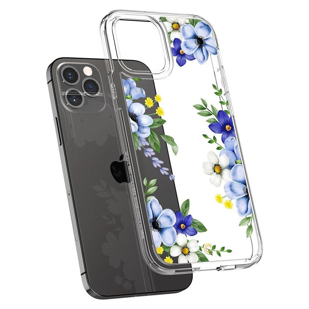 CYRILL iPhone 12 Pro Max Cecile Σκληρή Θήκη με Πλαίσιο Σιλικόνης - Midnight Bloom