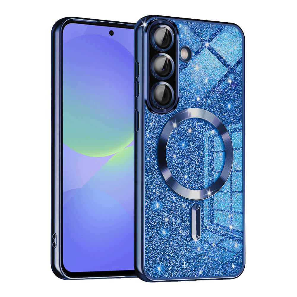Techsuit Samsung Galaxy A36 5G / A56 5G - Luxury Glitter MagSafe - Θήκη Σιλικόνης - Deep Blue