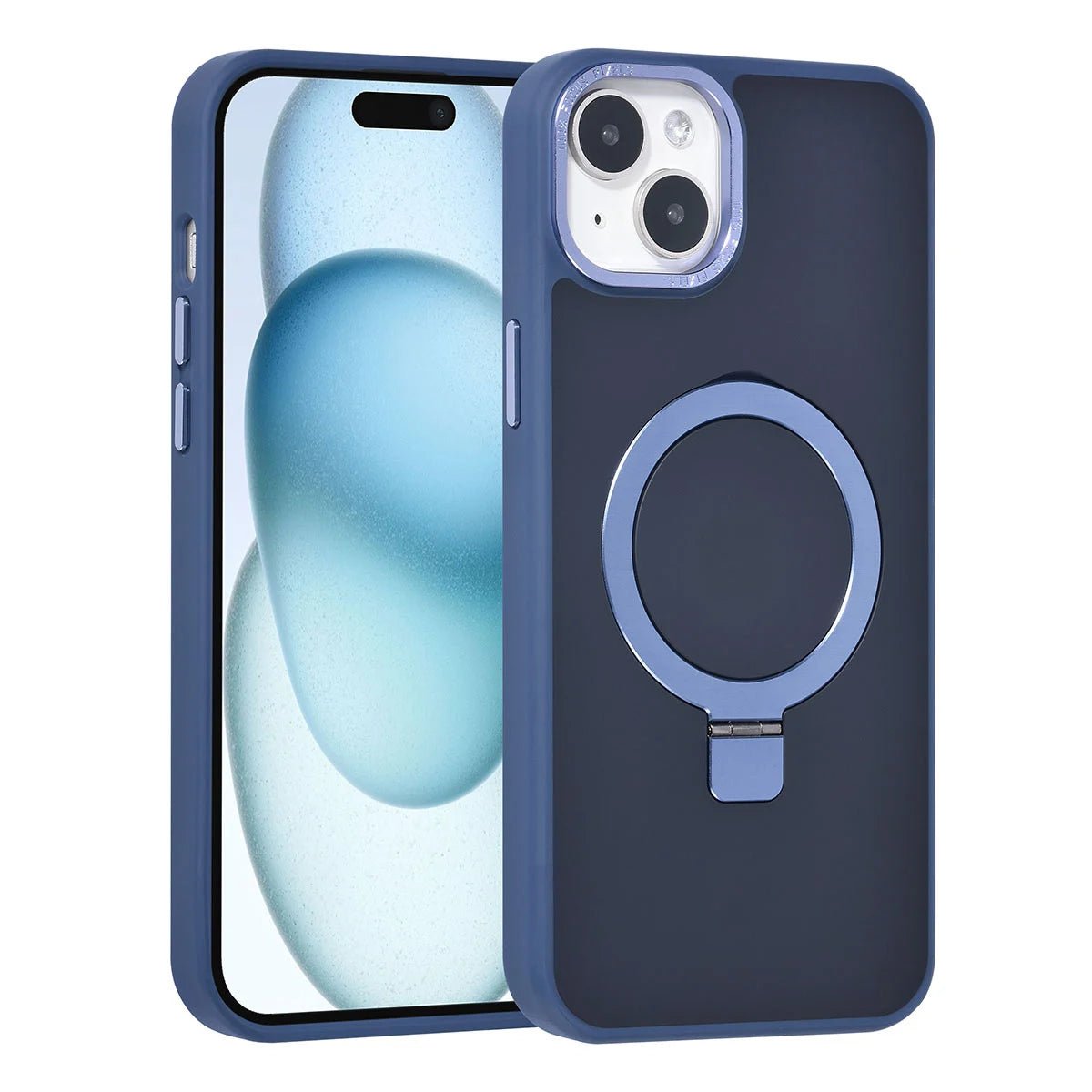 Tuniq iPhone 15 Plus / 14 Plus - MagSafe Σκληρή Θήκη με Δαχτυλίδι Συγκράτησης - Blue