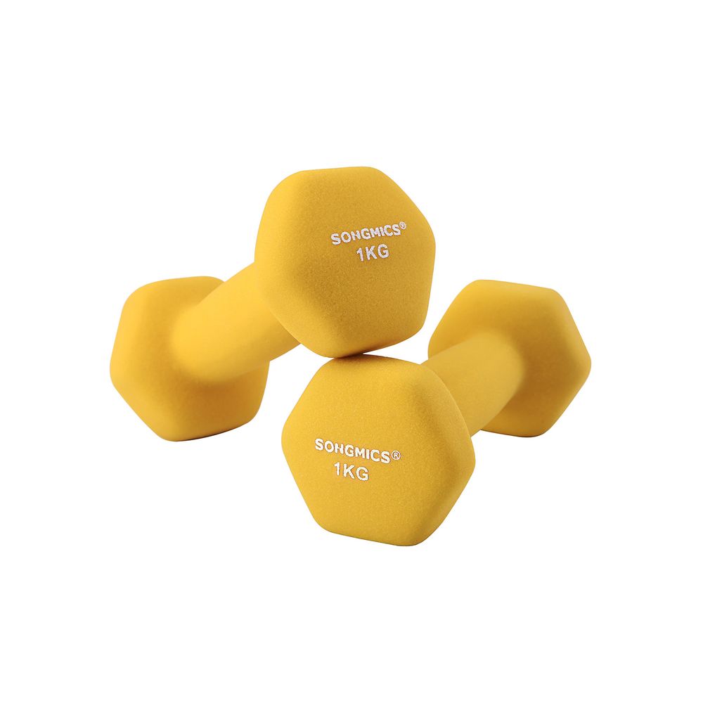 Songmics Σετ με 2 Βαράκια - 1 kg - Yellow - SYL62YL