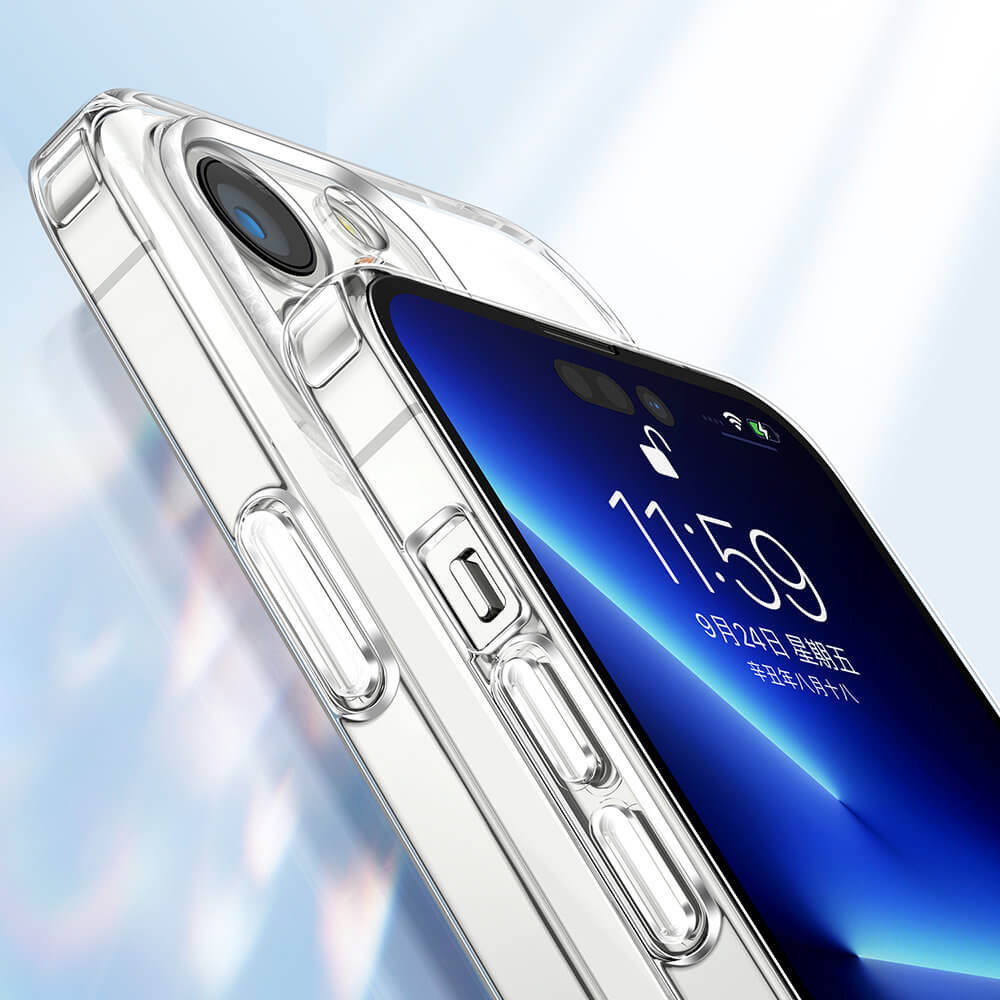 Joyroom iPhone 14 Pro - 14D Σκληρή Θήκη με Πλαίσιο Σιλικόνης - Διάφανη