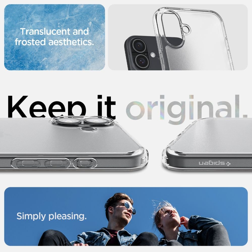 Spigen iPhone 16 Ultra Hybrid Σκληρή Θήκη με Πλαίσιο Σιλικόνης - Frost Clear