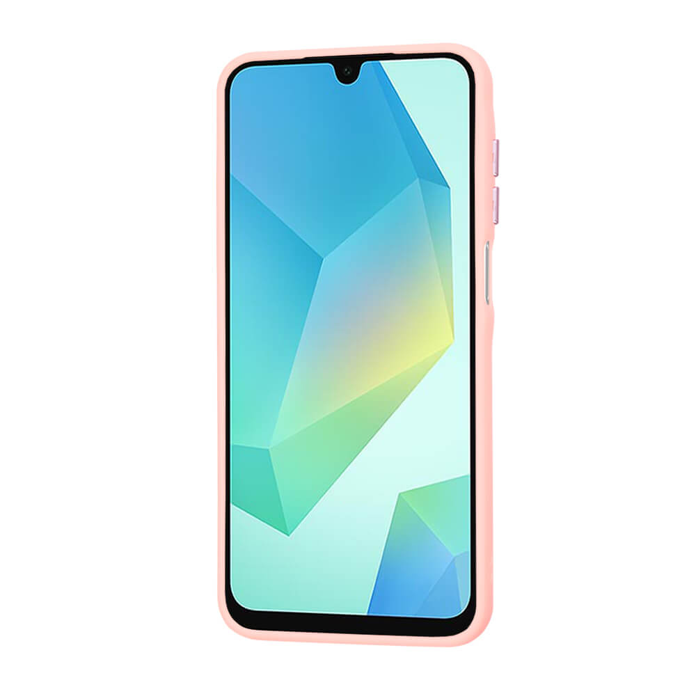 Techsuit Samsung Galaxy A16 4G / A16 5G - HaloFrost Series - Σκληρή Θήκη με Πλαίσιο Σιλικόνης - Pink