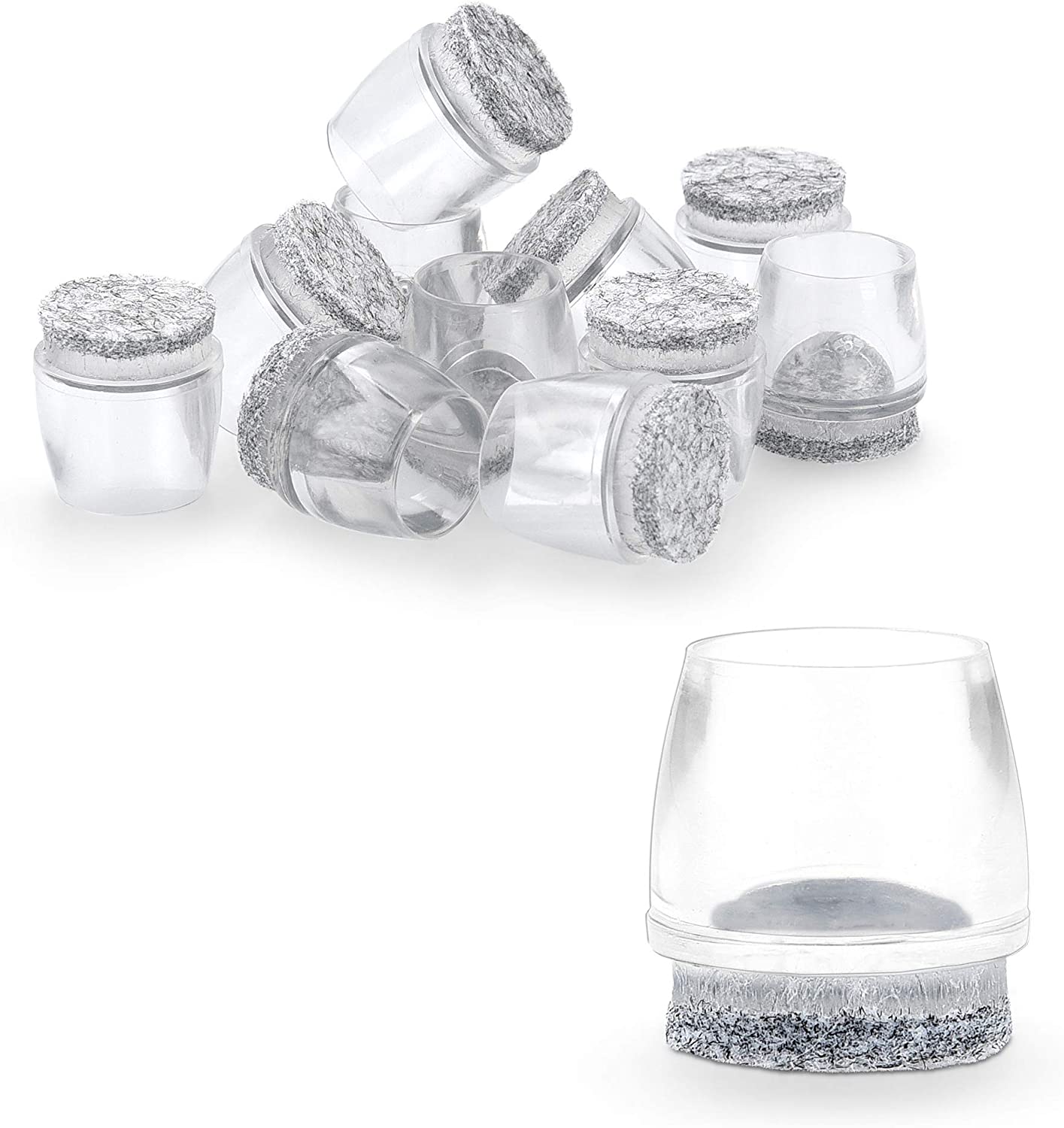 Navaris Προστατευτικά Πόδια Καρέκλας για το Δάπεδο - Clear - 52344.01