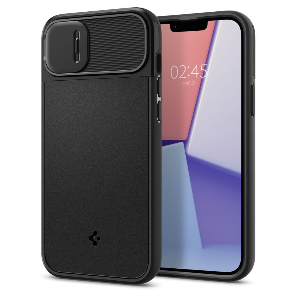 Spigen iPhone 14 Plus / iPhone 15 Plus Optik Armor Mag Θήκη Σιλικόνης με Κάλυμμα για την Κάμερα και MagSafe - Black