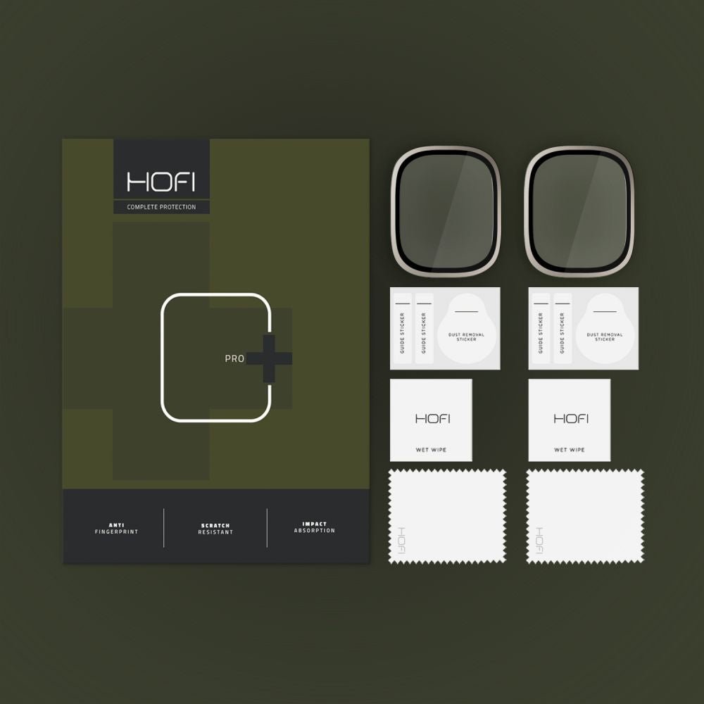 Hofi Προστασία Οθόνης Apple Watch Ultra (1/2/3) - 49mm - Glass Ring 9H Screen Αντιχαρακτικό Γυαλί Οθόνης - 2 Τεμάχια - Titanium