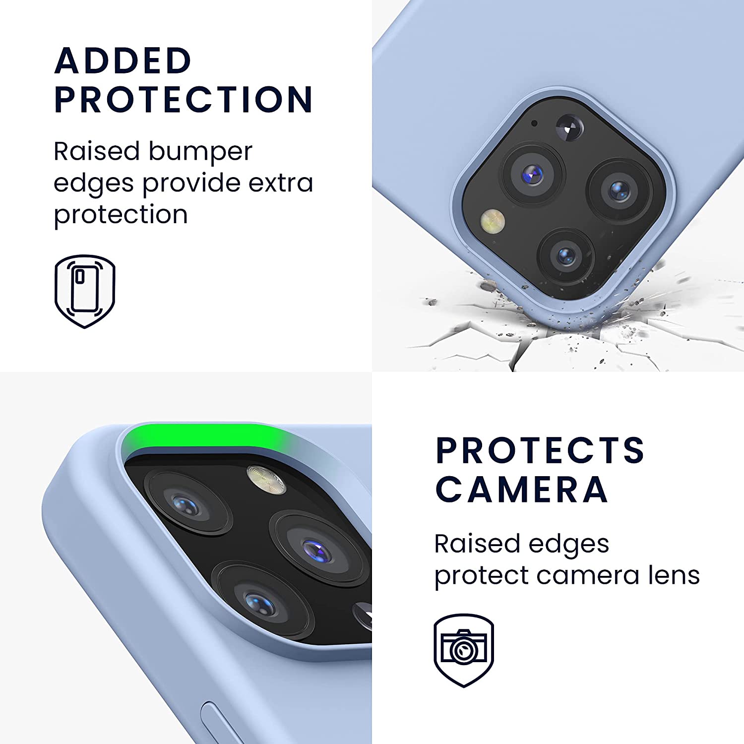 KW iPhone 13 Pro Θήκη Σιλικόνης Rubberized TPU - Light Blue Matt - 55880.58