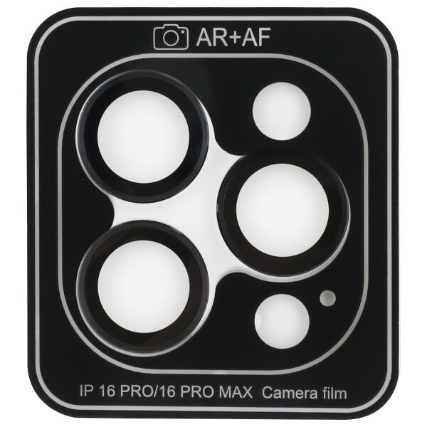 Guess iPhone 16 Pro / iPhone 16 Pro Max Lens Protective Metal Αντιχαρακτικό Γυαλί για την Κάμερα - Black