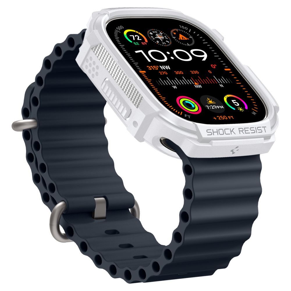 Spigen Θήκη Apple Watch Ultra (1/2/3) - 49mm Rugged Armor - White