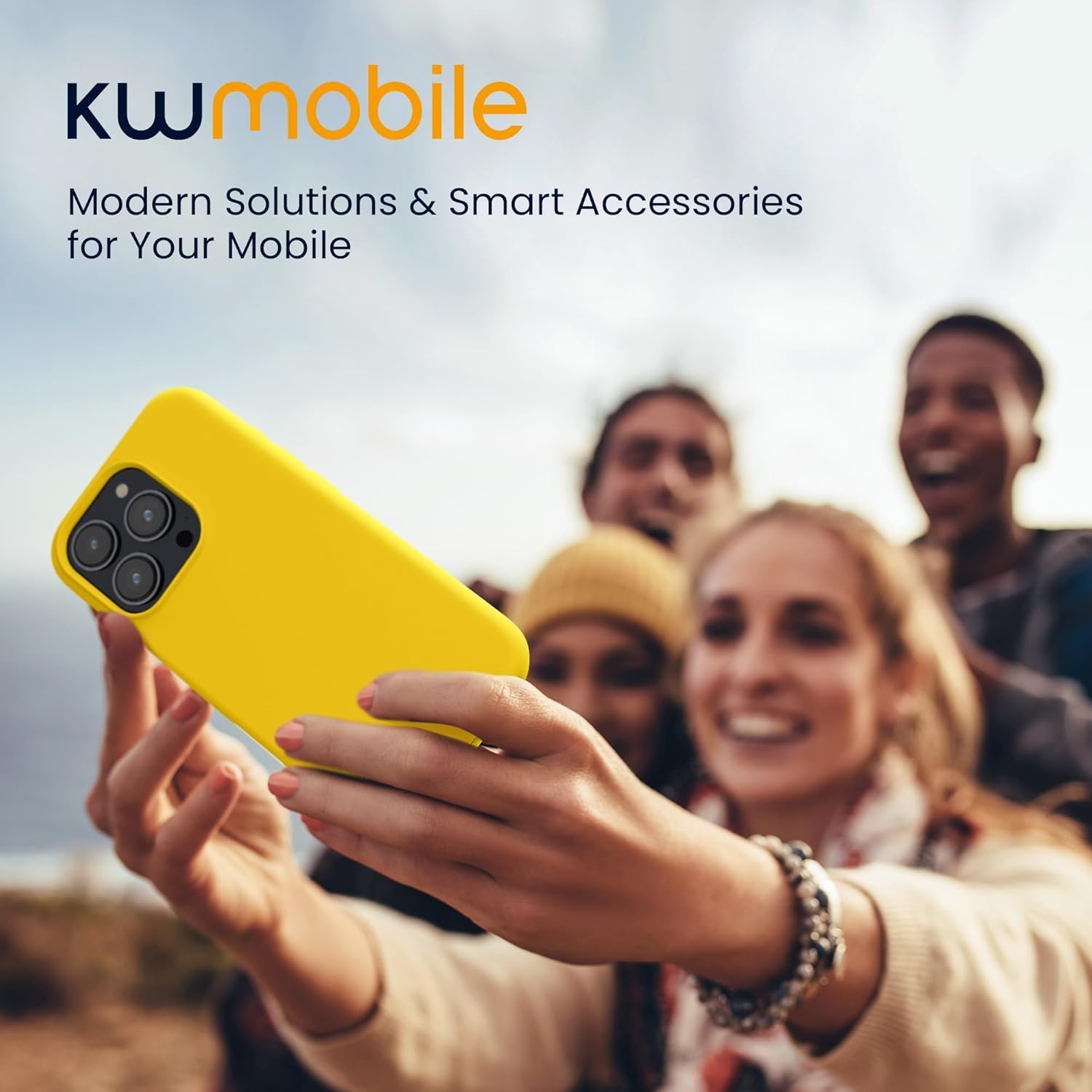 KW iPhone 16 Pro Θήκη Σιλικόνης Rubberized TPU - Bright Yellow