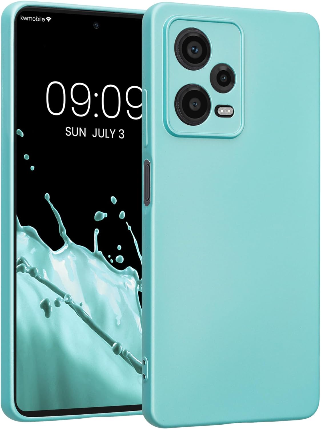 KW Xiaomi Redmi Note 12 Pro 5G Θήκη Σιλικόνης TPU - Metallic Mint Green