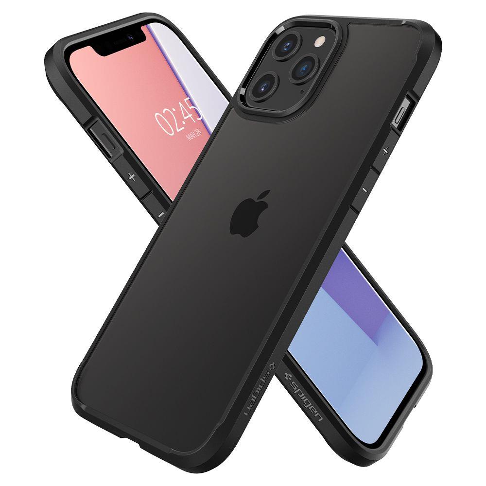 Spigen iPhone 12 / iPhone 12 Pro Ultra Hybrid Σκληρή Θήκη με Πλαίσιο Σιλικόνης - Matte Black