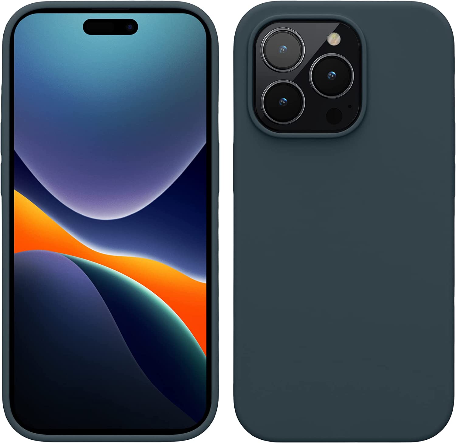 KW iPhone 14 Pro Θήκη Σιλικόνης TPU - Dark Slate - 59073.202