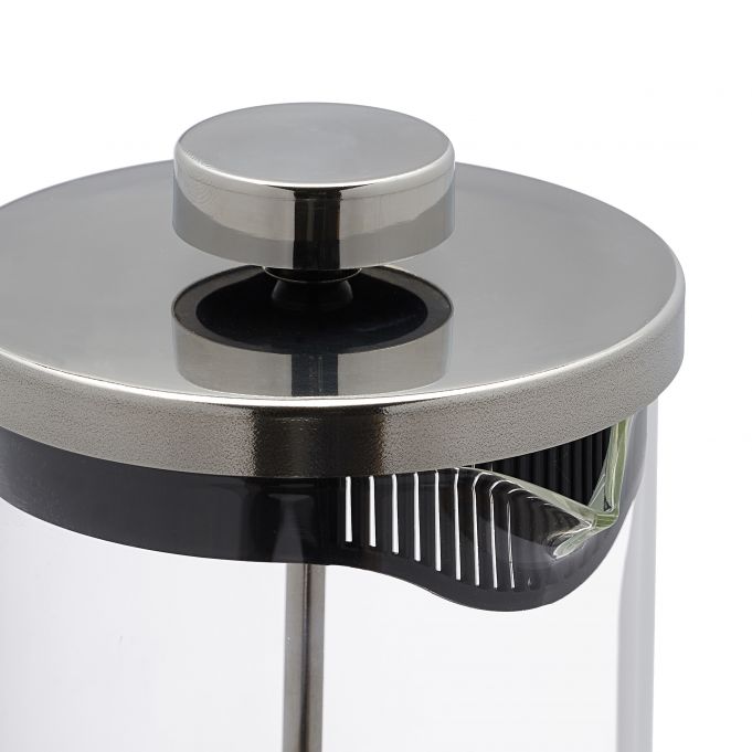 Relaxdays Γαλλική Καφετιέρα 600 ml - Διάφανη / Silver - 4052025423063