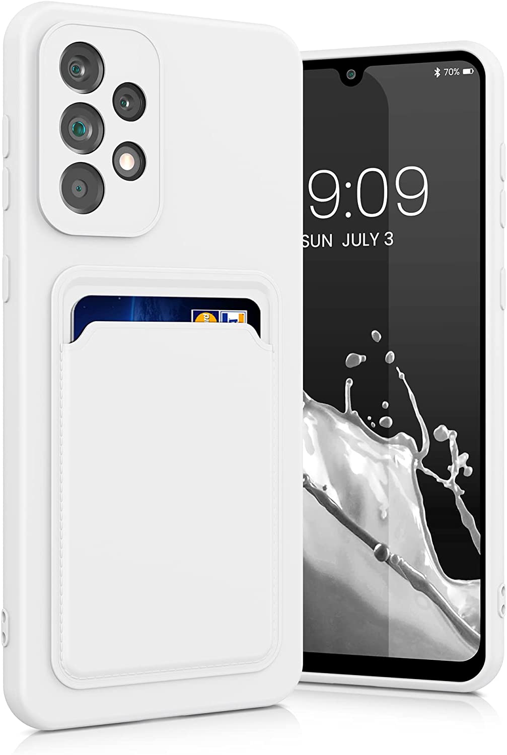 KW Samsung Galaxy A33 5G Θήκη Σιλικόνης TPU με Υποδοχή για Κάρτα - White - 58145.02