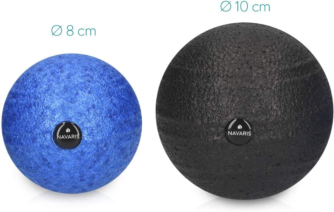 Navaris Fascia Ball Set Σετ Μπάλες Σε 2 Μεγέθη Για Μασάζ Στο Λαιμό, Στον Ώμο Και Στην Πλάτη - Blue / Black - 48116.02.04