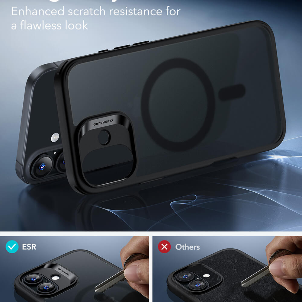 ESR iPhone 16 Classic Hybrid Halolock Σκληρή Θήκη με Πλαίσιο Σιλικόνης και MagSafe - Frosted Black