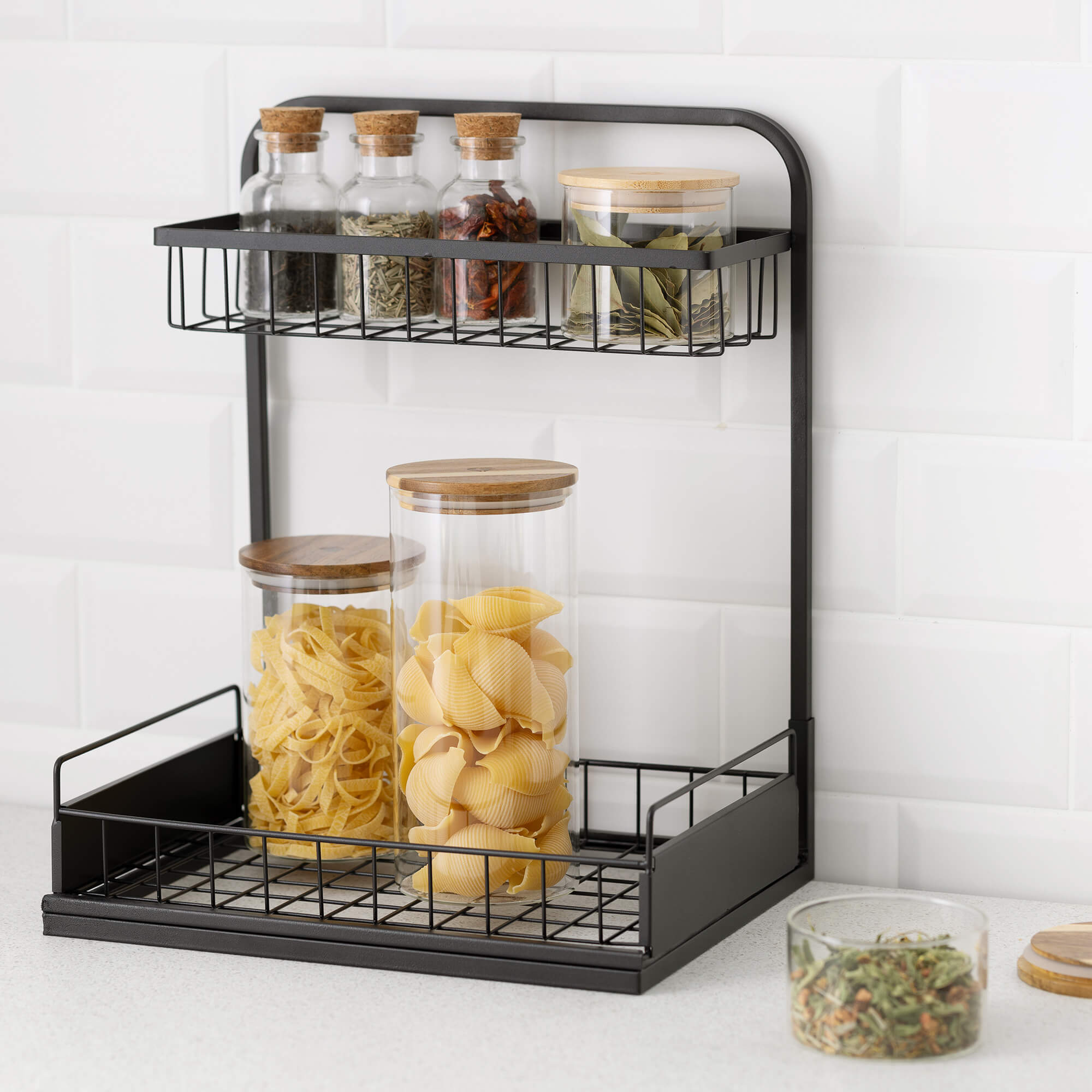 Navaris Μεταλλικό Ράφι με Συρτάρι - Black - 56667.01