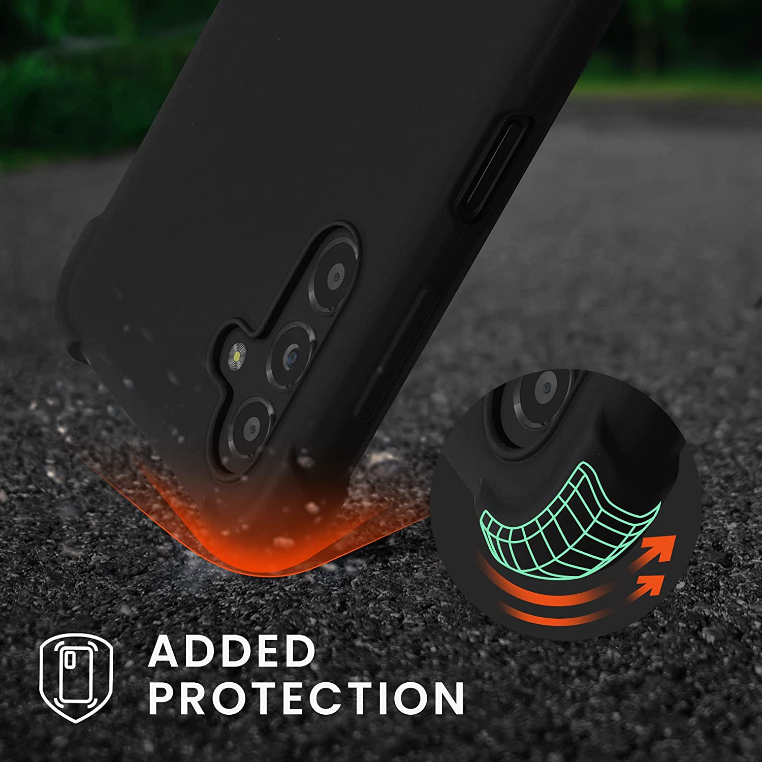 KW Samsung Galaxy A13 5G Θήκη Σιλικόνης TPU με Λουράκι - Black - 59959.01