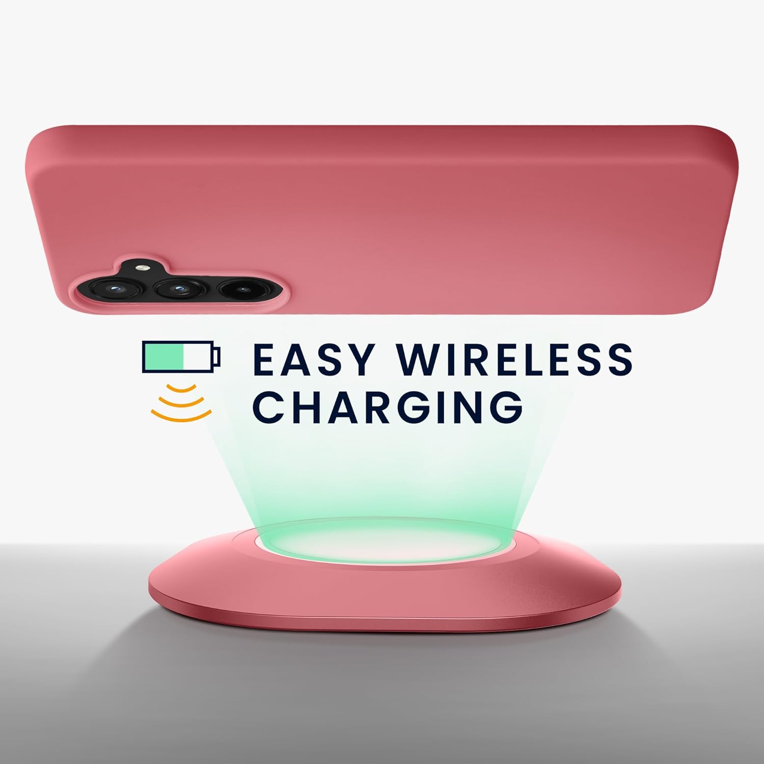 KW Samsung Galaxy A55 5G Λεπτή Θήκη Σιλικόνης TPU - Dark Rose