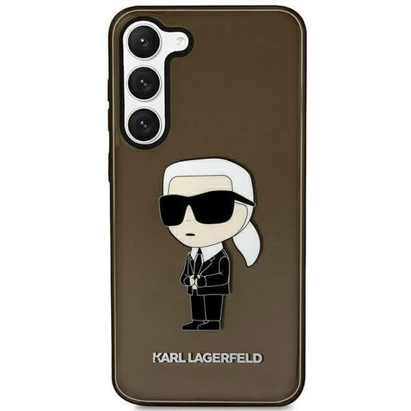 Karl Lagerfeld Samsung Galaxy S23+ - Ikonik Karl Σκληρή Θήκη με Πλαίσιο Σιλικόνης - Black - KLHCS23MHNIKTCK