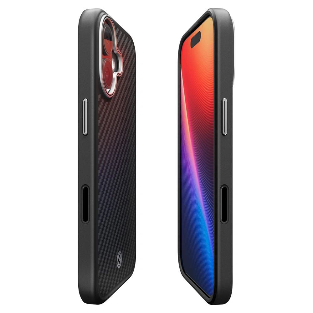Spigen iPhone 17 - Enzo Aramid T Mag - Σκληρή Θήκη Aramid Fiber με MagSafe - Black / Silver