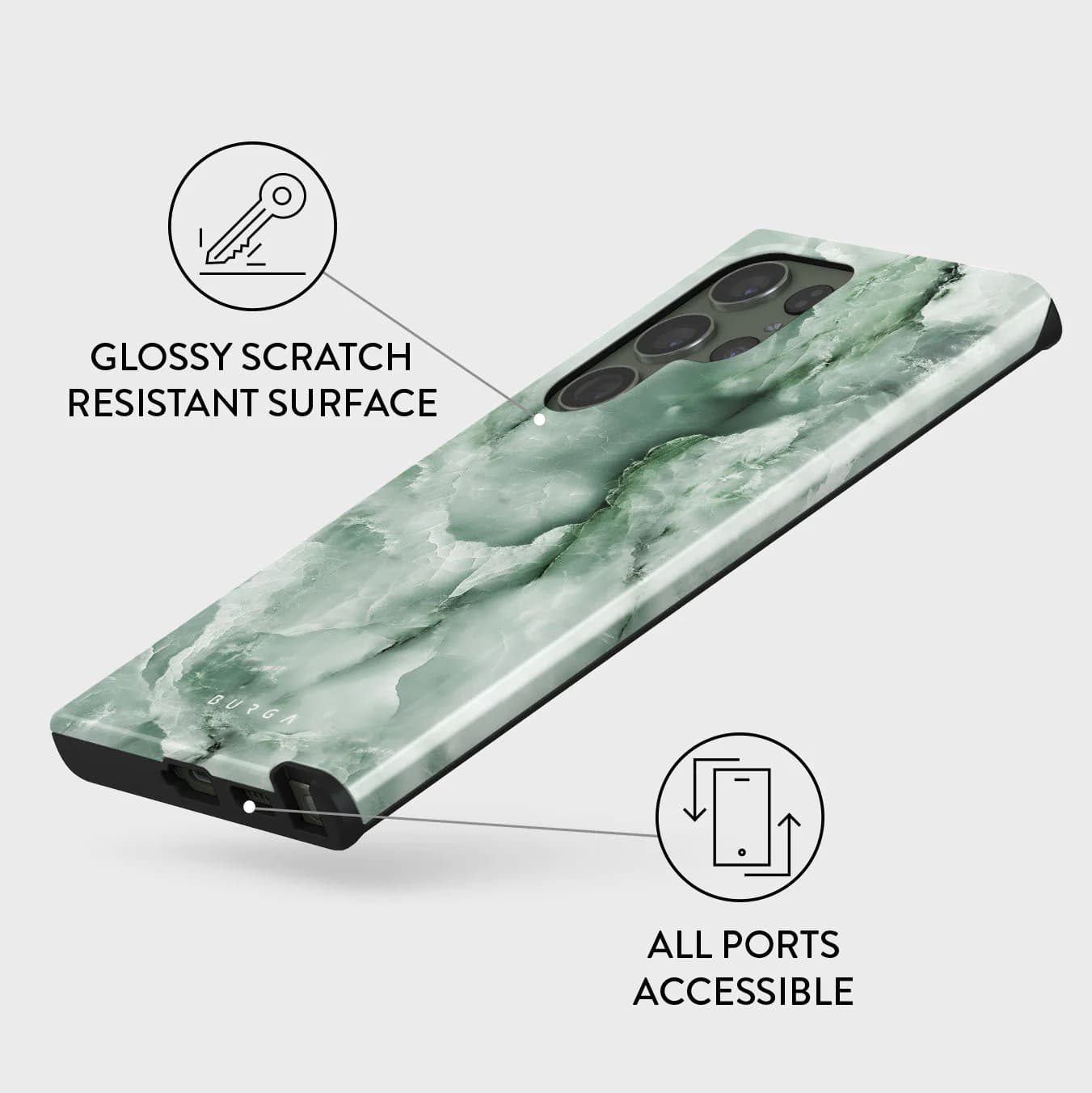 Burga Samsung Galaxy S23 Ultra Fashion Tough Σκληρή Θήκη - Pistachio Cheesecake