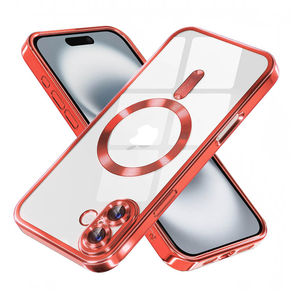 Techsuit iPhone 16 Plus - Luxury Crystal MagSafe - Θήκη Σιλικόνης - Red