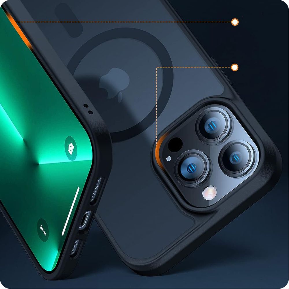Tech - Protect iPhone 15 MagMat Σκληρή Θήκη με Πλαίσιο Σιλικόνης και MagSafe - Black / Διάφανη