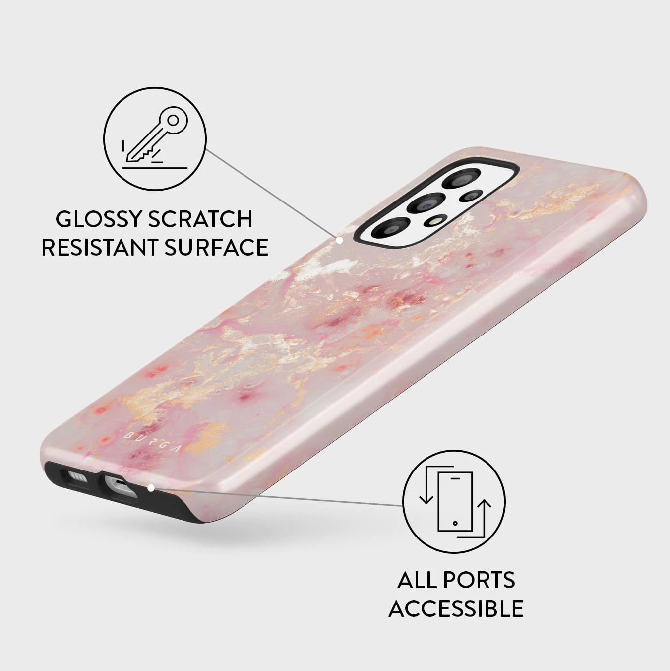 Burga Samsung Galaxy A33 5G Fashion Tough Σκληρή Θήκη - Golden Coral