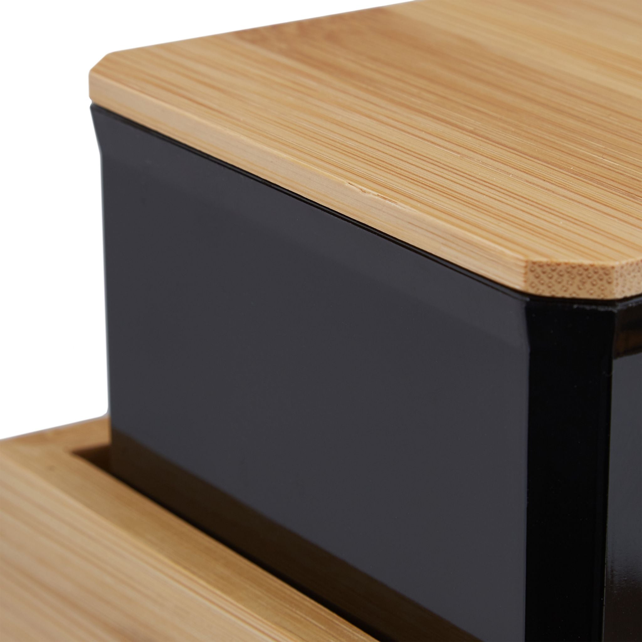 Relaxdays Σετ με 3 Βάζα Αποθήκευσης με Κουτάλι και Καπάκι από Μπαμπού - Light Brown / Black - 4052025983529