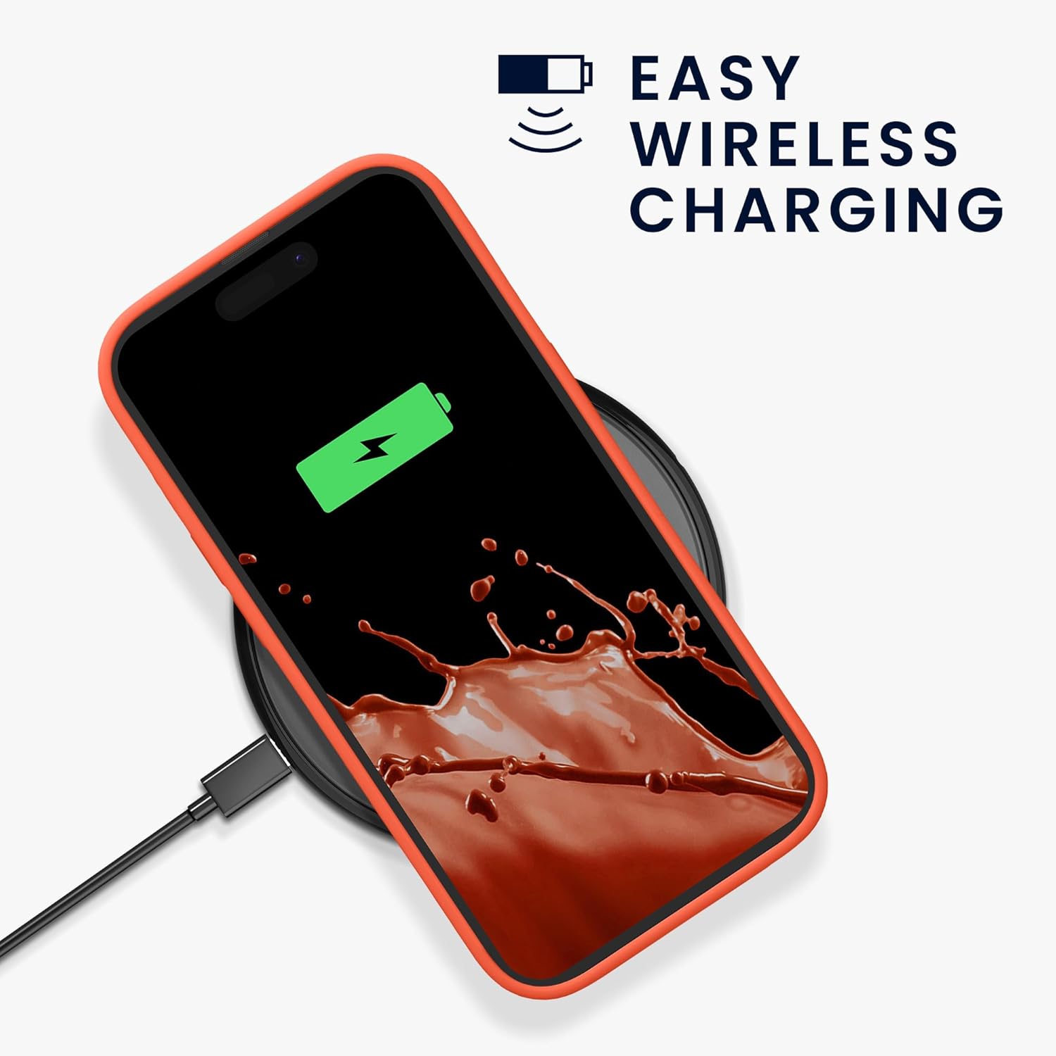 KW iPhone 15 Pro Max Θήκη Σιλικόνης Rubberized TPU - Luminous Coral