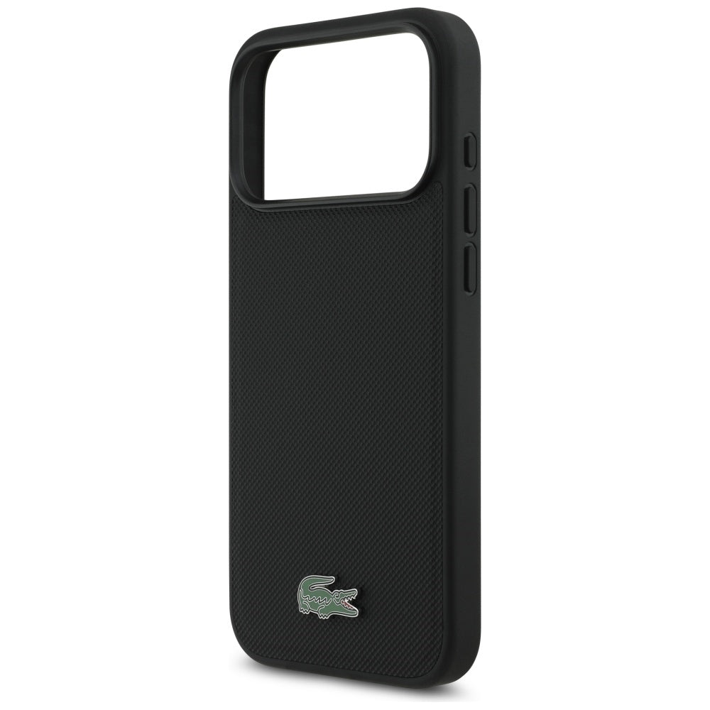 Lacoste iPhone 17 Pro Max - Petit Pique Lacquer Logo MagSafe - Σκληρή Θήκη με Πλαίσιο Σιλικόνης - Black