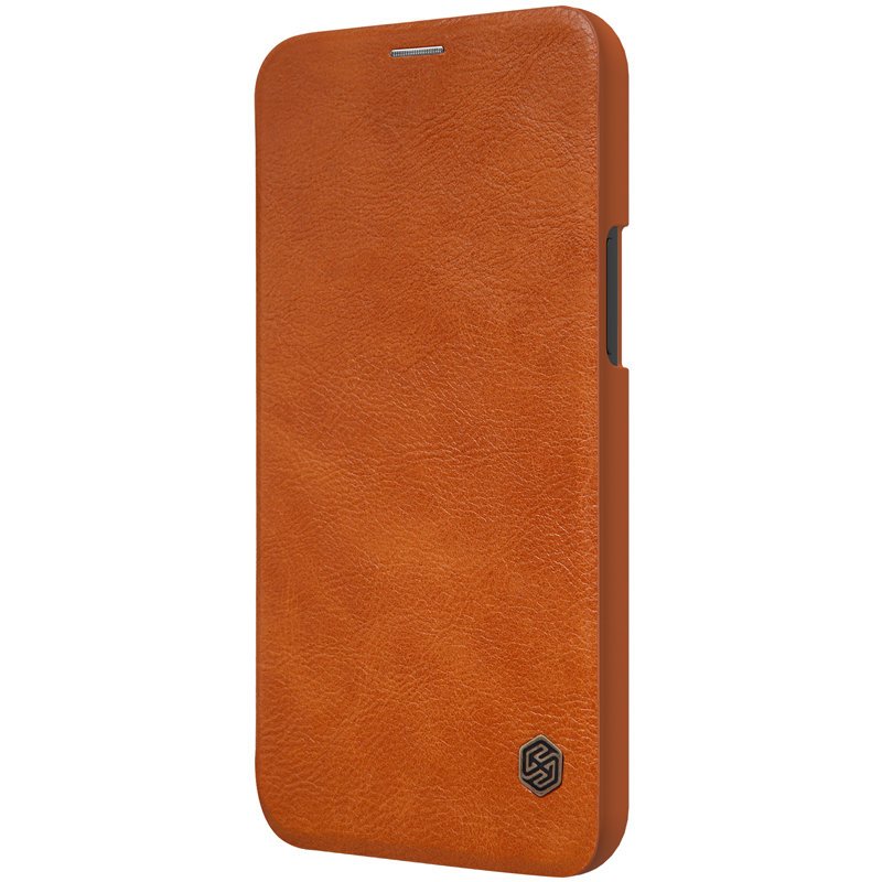 Nillkin iPhone 12 Pro Max Qin Leather Flip Book Case Θήκη Βιβλίο - Brown