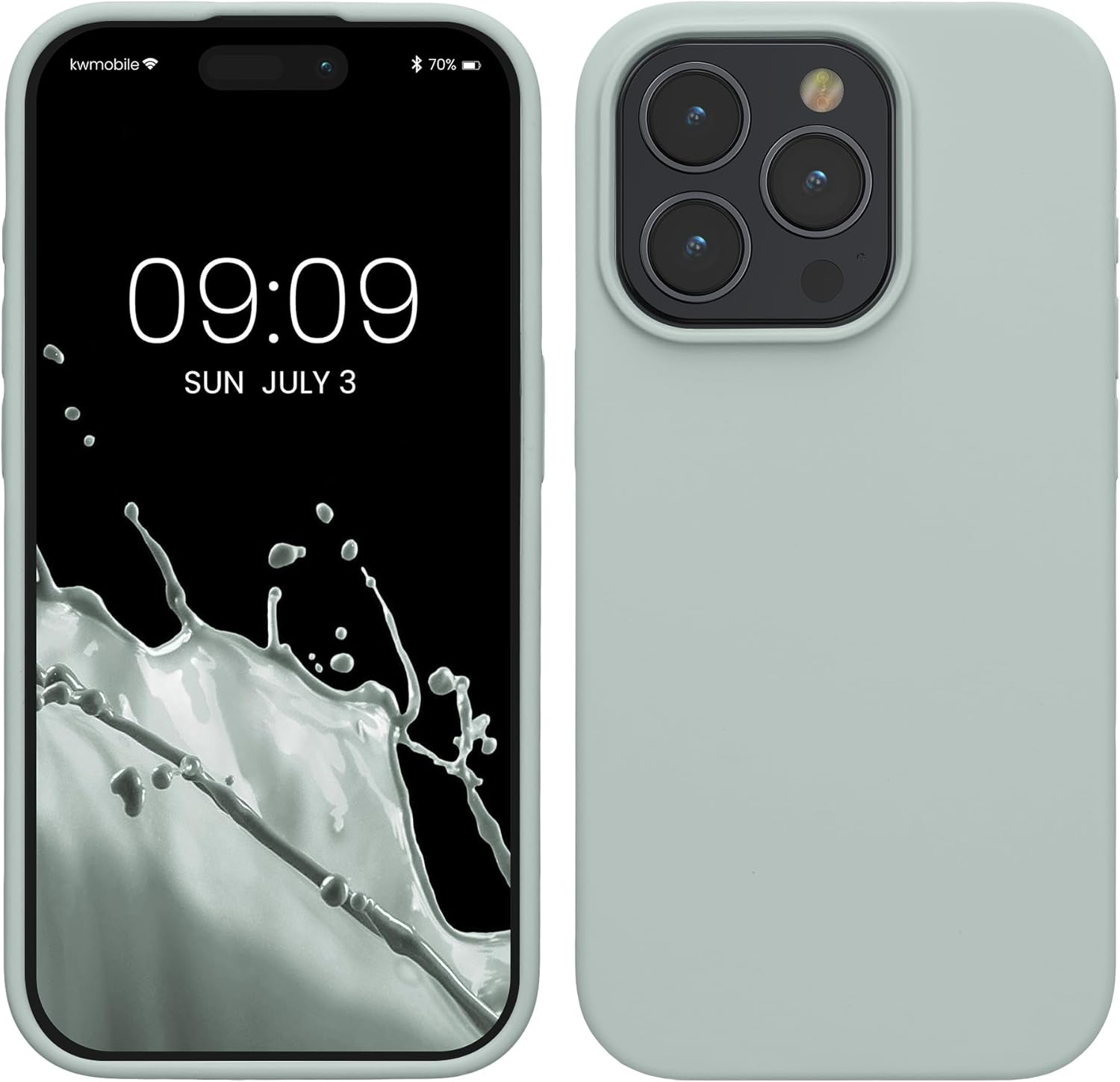 KW iPhone 15 Pro Θήκη Σιλικόνης Rubberized TPU - Cool Mint