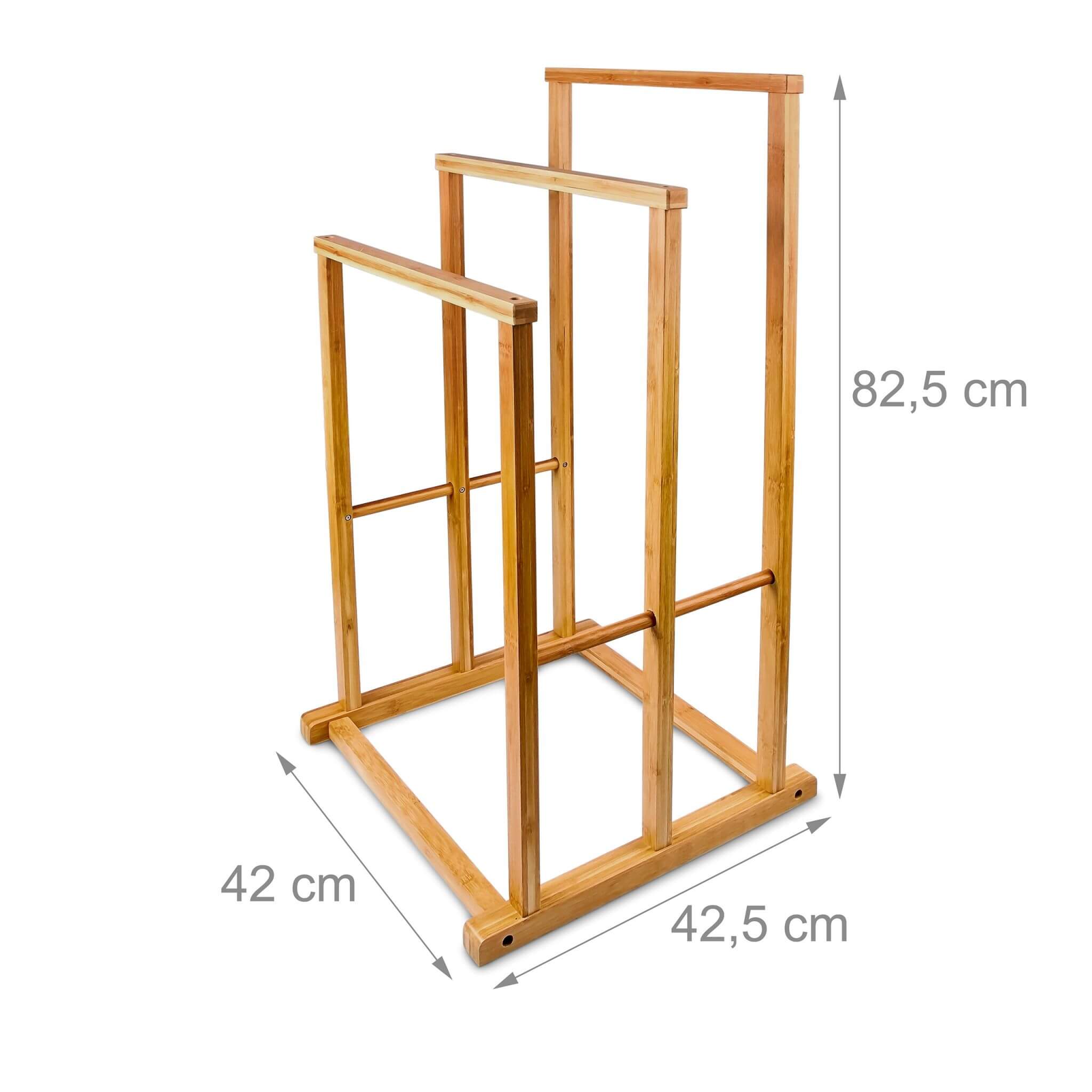 Relaxdays Κρεμάστρα για Πετσέτες από Μπαμπού - Natural - 4052025171537