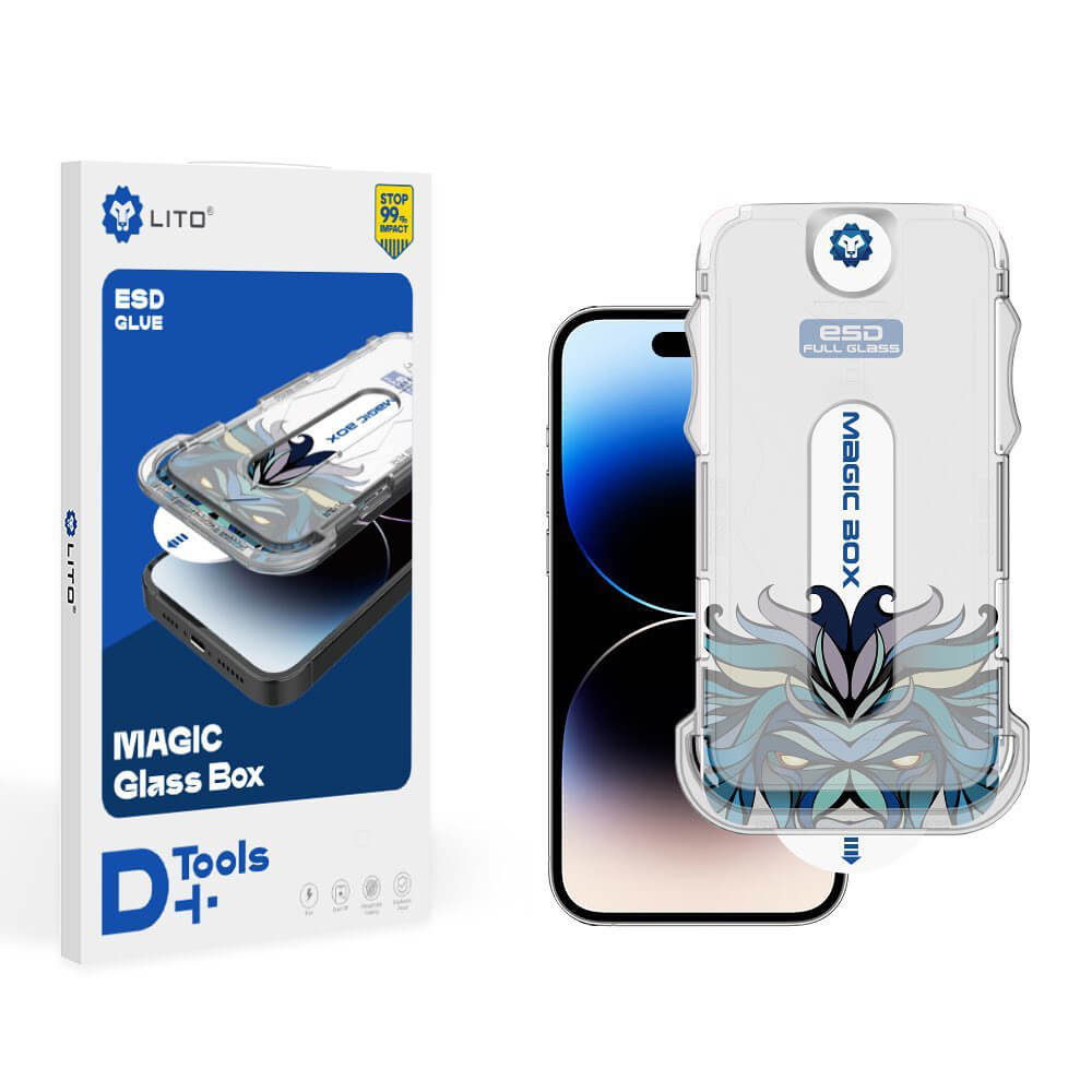 Lito iPhone 16 Pro Magic Glass Box D+ Tools Αντιχαρακτικό Γυαλί Οθόνης με Οδηγό Τοποθέτησης - Clear