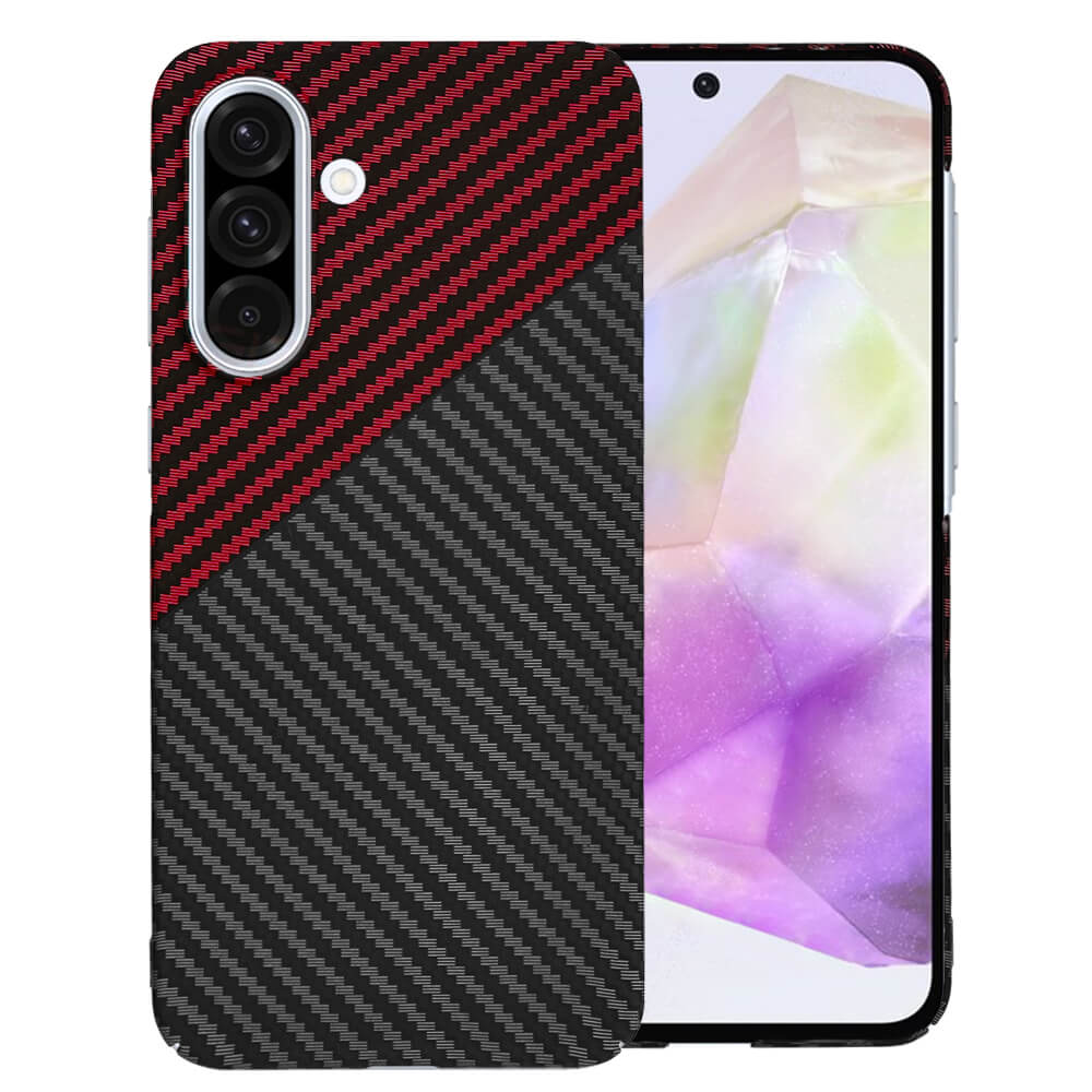 Techsuit Samsung Galaxy A36 5G Σκληρή Θήκη Carbonite FiberShell - Red Vortex