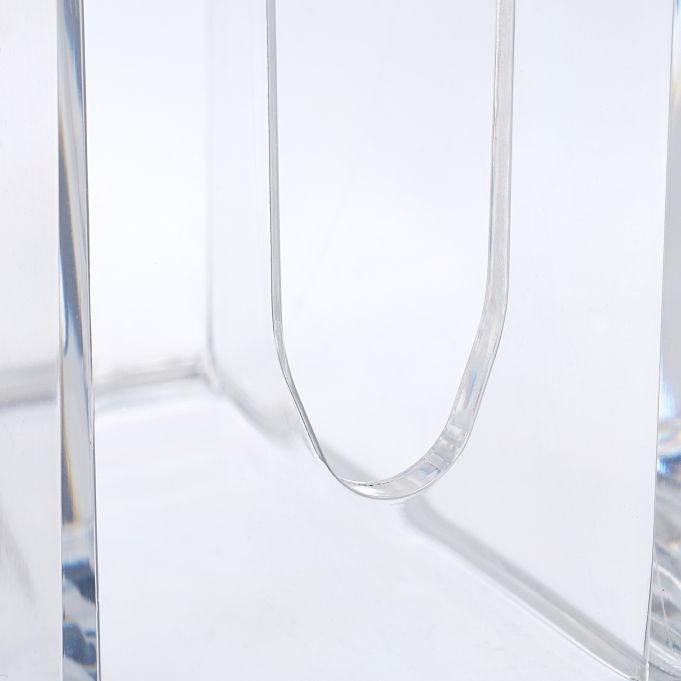 Relaxdays Κουτί Αποθήκευσης Αξεσουάρ Μπάνιου με Καπάκι από Μπαμπού - Large - Clear / Light Brown - 4052025905972