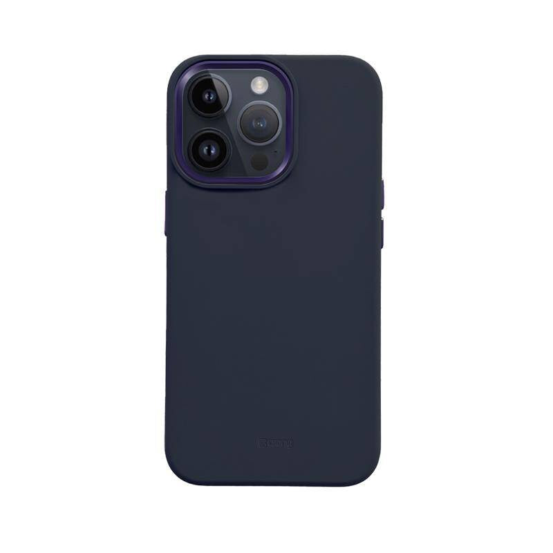 Crong iPhone 15 Pro Color Cover Lux Magnetic - Θήκη Σιλικόνης με MagSafe - Navy Blue