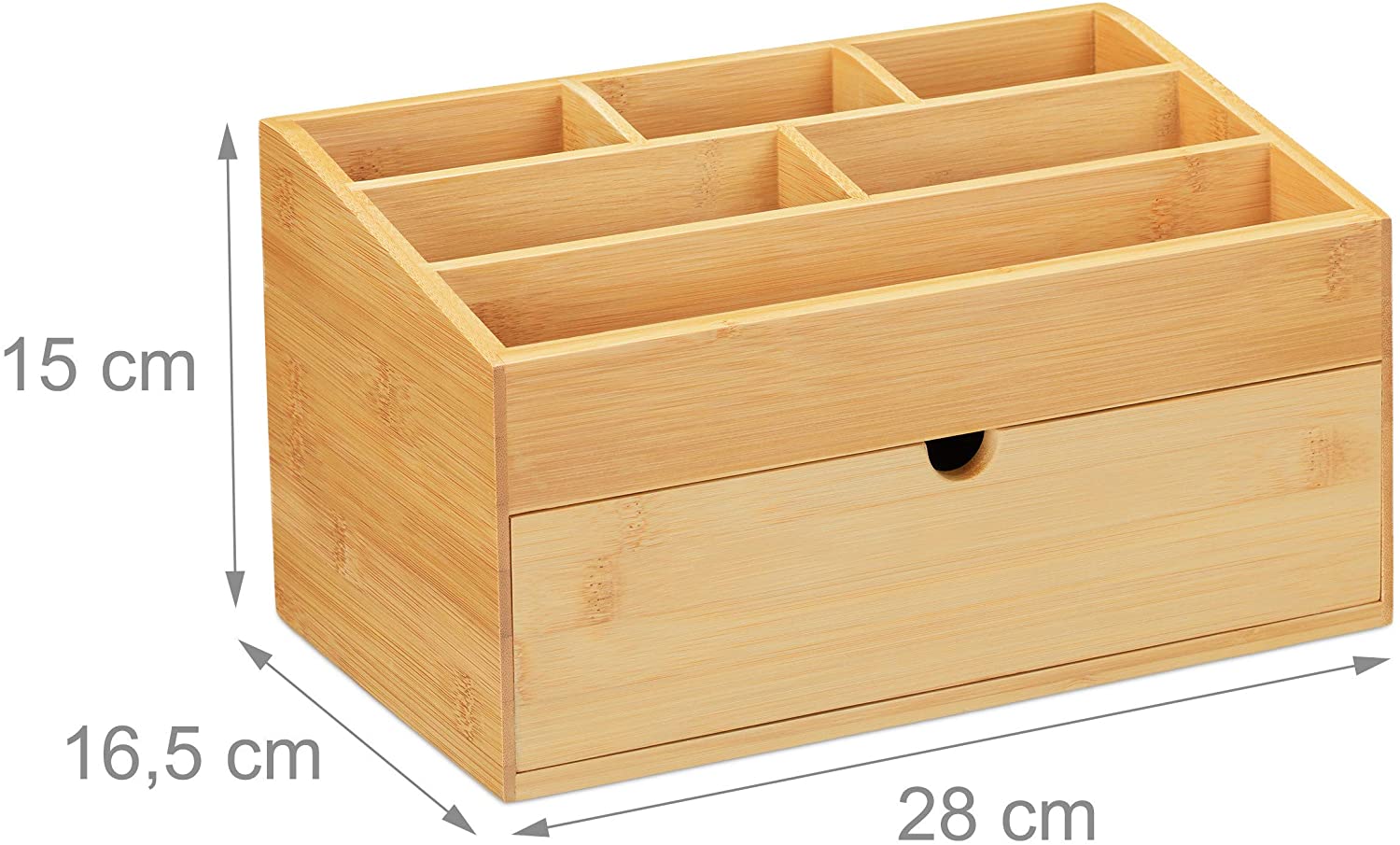 Relaxdays Ξύλινη Βάση Οργάνωσης Γραφείου από Bamboo - Natural - 4052025321543