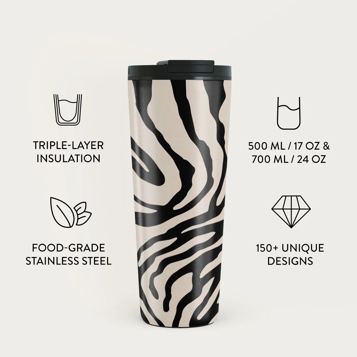 Burga Κούπα Θερμός από Ανοξείδωτο Ατσάλι - Flap Lid - 700ml - Imperial