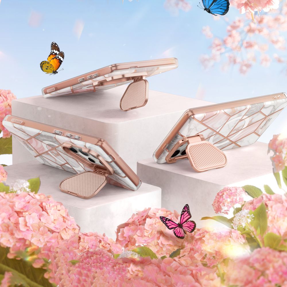 i - Blason Samsung Galaxy S24 Ultra Cosmo Mag Σκληρή Θήκη με Προστασία Οθόνης / Κάμερας και Magsafe - Marble