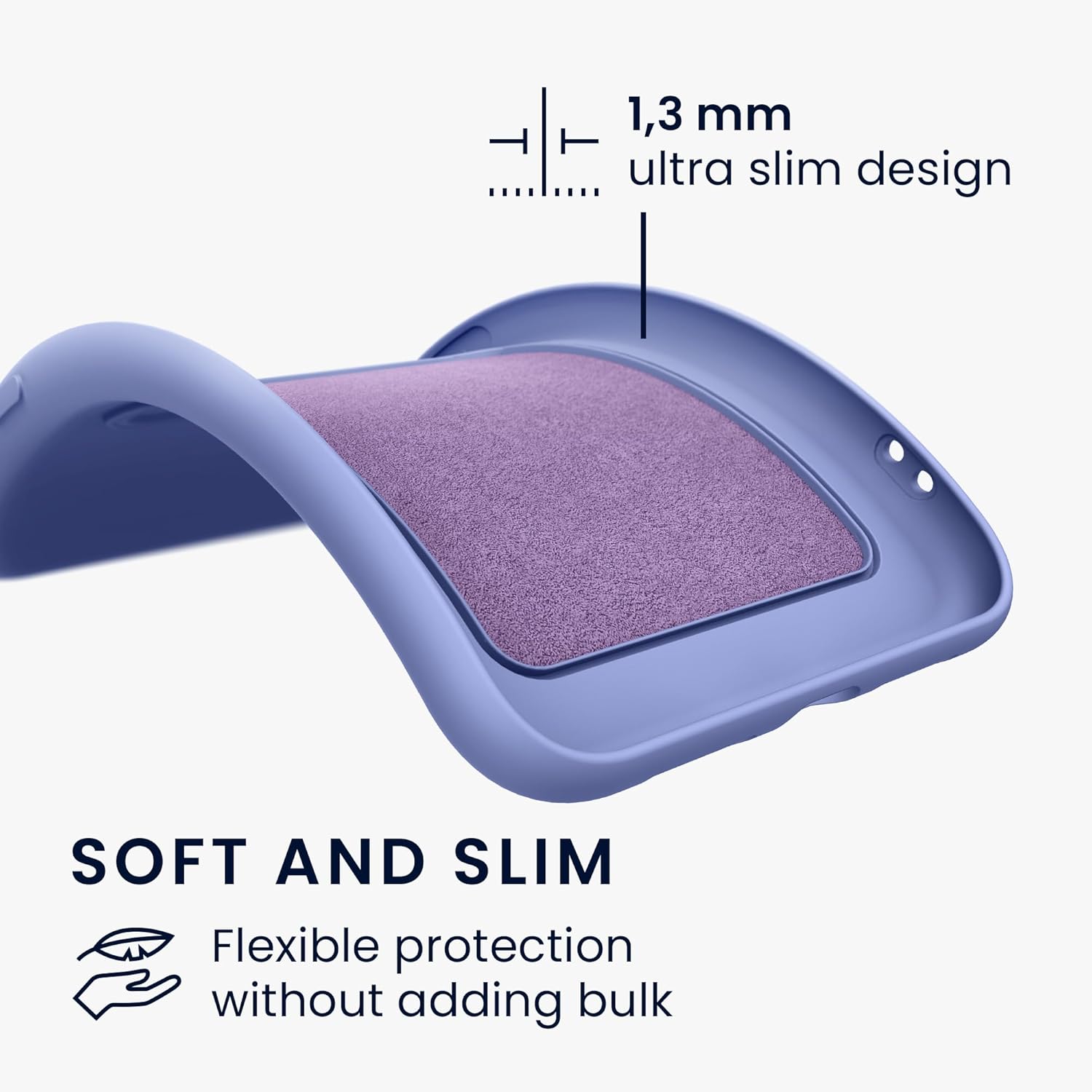 KW Samsung Galaxy A55 5G Θήκη Σιλικόνης TPU με Υποδοχή για Κάρτα - Lavender