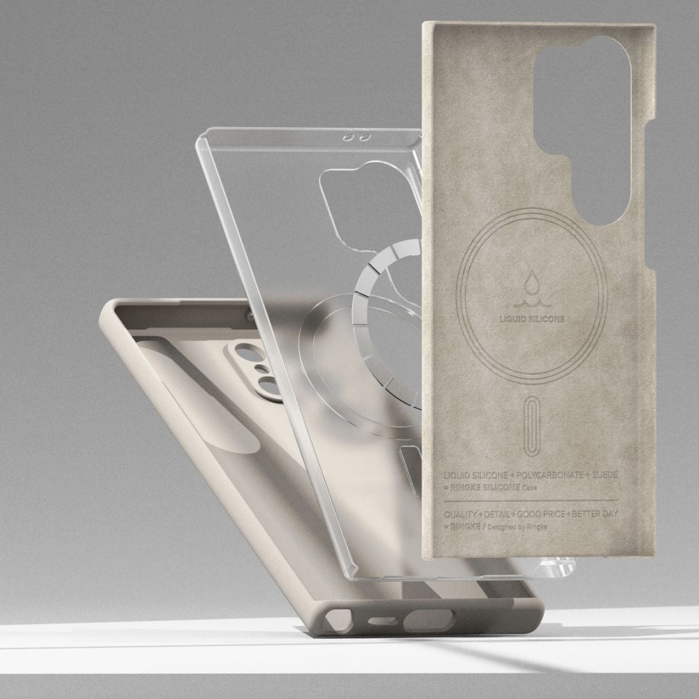 Ringke Samsung Galaxy S24 Silicone Magnetic MagSafe Case Θήκη Σιλικόνης με MagSafe - Stone